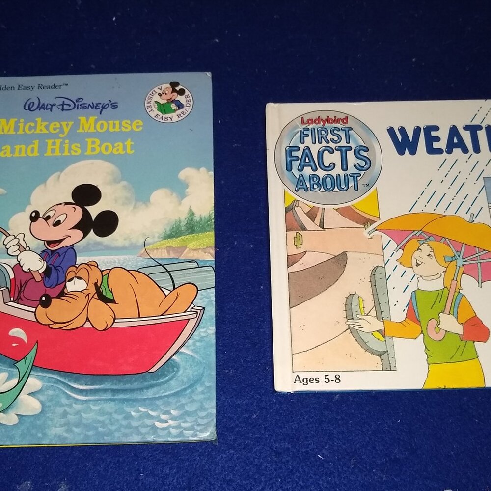 Mickey Mouse and his Boat Walt Disney 1988 + Weather 1990 Vintage